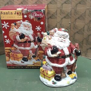 SANTA JOY cookie jar, with original box